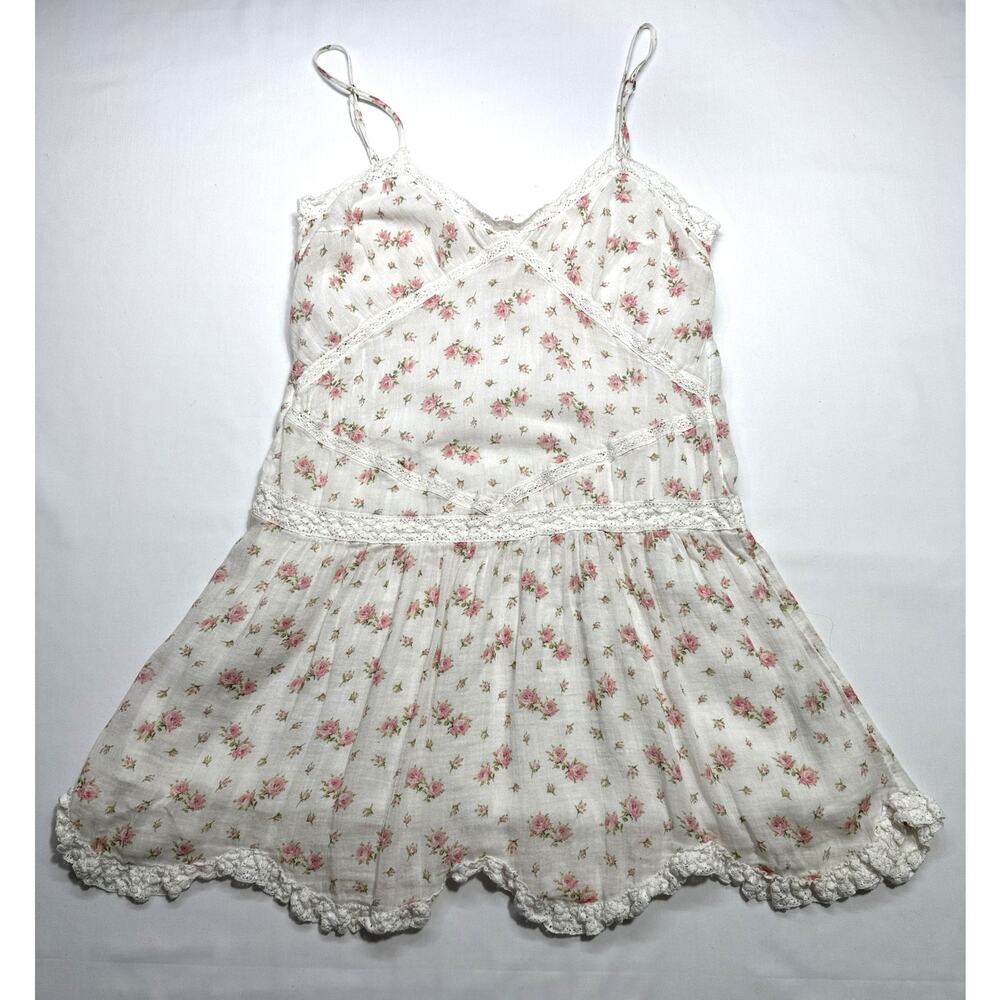 Ralph Lauren Denim & Supply white Sundress 100% Cotton gauze floral print Size L - Picture 2 of 13